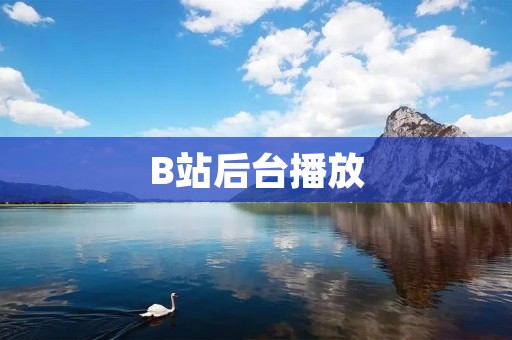 B站后台播放:解锁更多观影乐趣