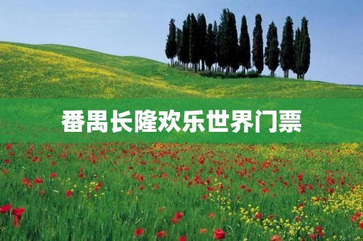 番禺长隆欢乐世界门票：畅享欢乐时光