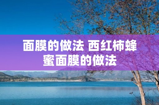 面膜的做法 西红柿蜂蜜面膜的做法