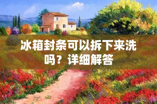 冰箱封条可以拆下来洗吗?详细解答 冰箱封条可以拆下来洗吗?详细解答