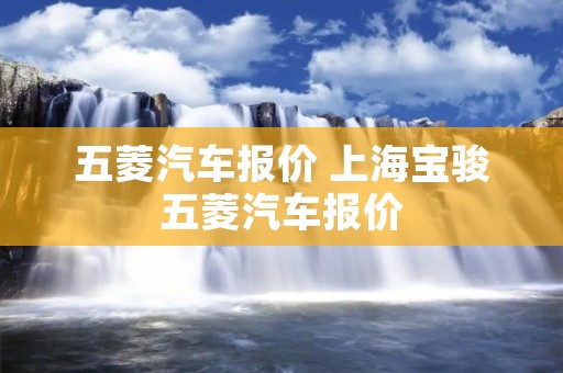 五菱汽车报价 上海宝骏五菱汽车报价 五菱汽车报价 上海宝骏五菱汽车报价