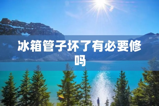 冰箱管子坏了有必要修吗 冰箱管子坏了有必要修吗