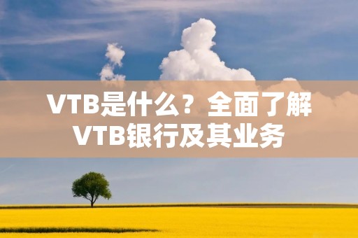 VTB是什么?全面了解VTB银行及其业务