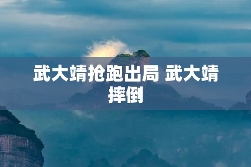 武大靖抢跑出局 武大靖摔倒