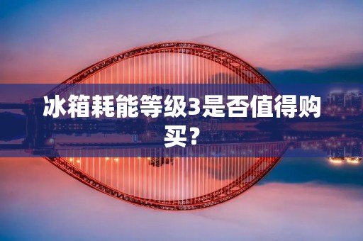 冰箱耗能等级3是否值得购买？