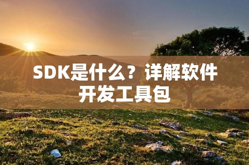 SDK是什么？详解软件开发工具包