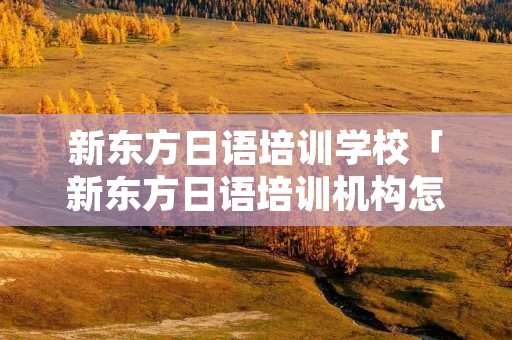 新东方日语培训学校「新东方日语培训机构怎么样」