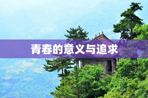 青春的意义与追求