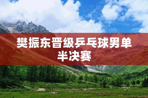 樊振东晋级乒乓球男单半决赛:展现实力与冷静应对压力的完美结合