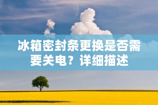 冰箱密封条更换是否需要关电?详细描述: 冰箱密封条更换是否需要关电?详细描述: