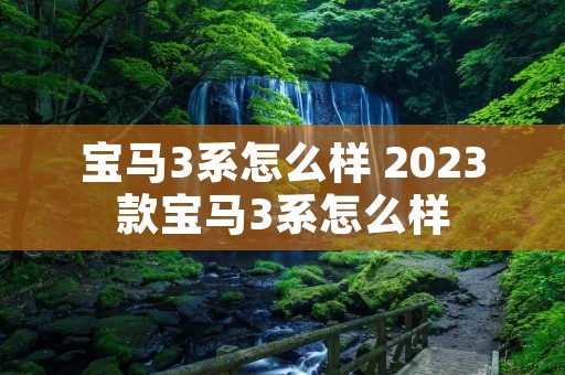 宝马3系怎么样 2023款宝马3系怎么样
