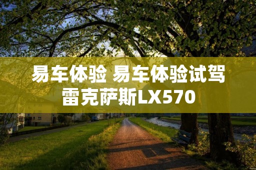 易车体验 易车体验试驾雷克萨斯LX570