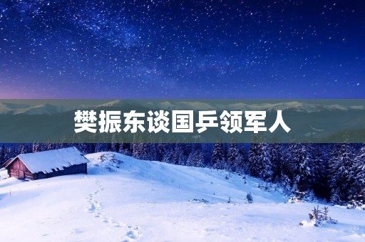 樊振东谈国乒领军人 樊振东谈国乒领军人