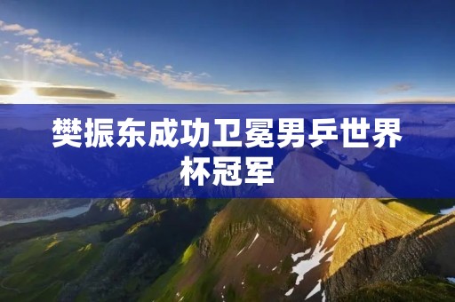 樊振东成功卫冕男乒世界杯冠军 樊振东成功卫冕男乒世界杯冠军