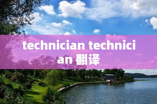 technician technician 翻译