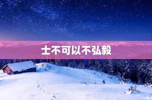 士不可以不弘毅:追求卓越的人生态度