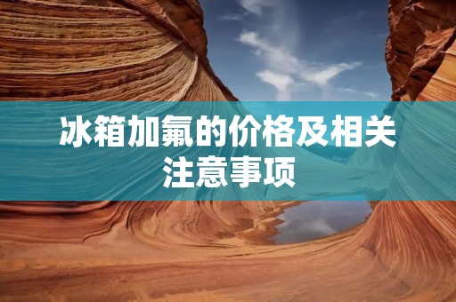冰箱加氟的价格及相关注意事项