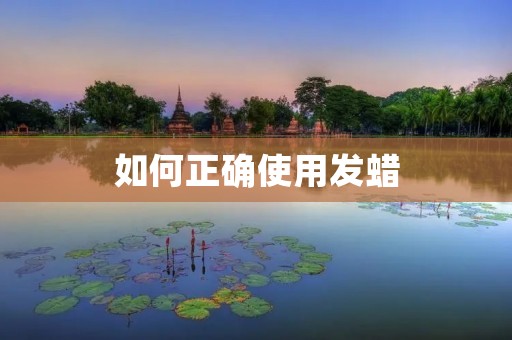 如何正确使用发蜡