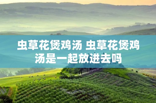 虫草花煲鸡汤 虫草花煲鸡汤是一起放进去吗
