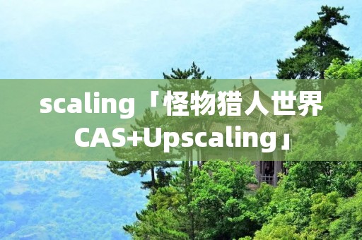 scaling「怪物猎人世界CAS+Upscaling」