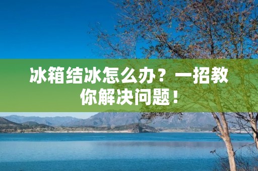 冰箱结冰怎么办?一招教你解决问题! 冰箱结冰怎么办?一招教你解决问题!