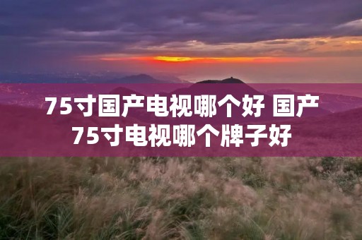 75寸国产电视哪个好 国产75寸电视哪个牌子好