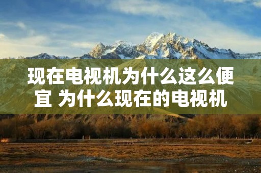 现在电视机为什么这么便宜 为什么现在的电视机