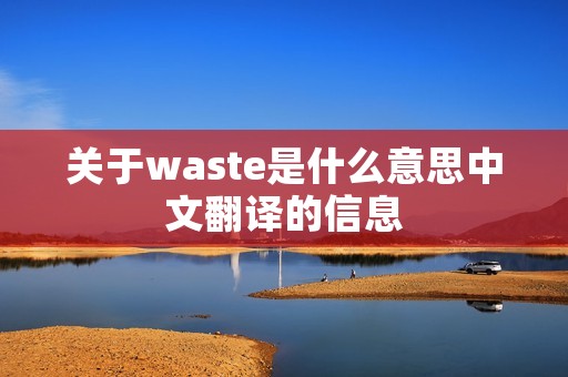 关于waste是什么意思中文翻译的信息