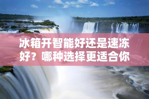 冰箱开智能好还是速冻好？哪种选择更适合你？