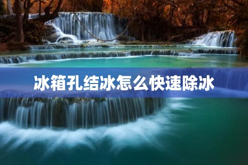 冰箱孔结冰怎么快速除冰 冰箱孔结冰怎么快速除冰