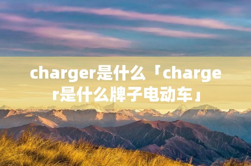 charger是什么「charger是什么牌子电动车」