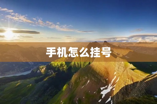 手机怎么挂号:方便快捷的医疗服务