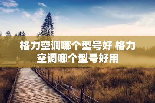 格力空调哪个型号好 格力空调哪个型号好用 格力空调哪个型号好 格力空调哪个型号好用
