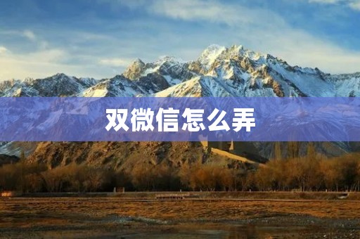 双微信怎么弄:解决一个手机管理两个微信账号的问题