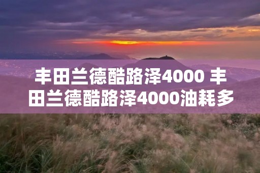 丰田兰德酷路泽4000 丰田兰德酷路泽4000油耗多少