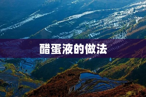 醋蛋液的做法:享受健康美味的制作方法