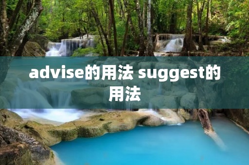 advise的用法 suggest的用法