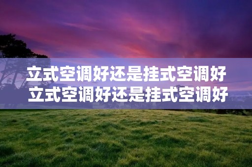 立式空调好还是挂式空调好 立式空调好还是挂式空调好用
