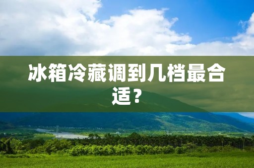 冰箱冷藏调到几档最合适? 冰箱冷藏调到几档最合适?