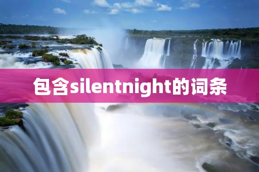 包含silentnight的词条