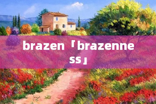 brazen「brazenness」