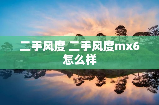 二手风度 二手风度mx6怎么样