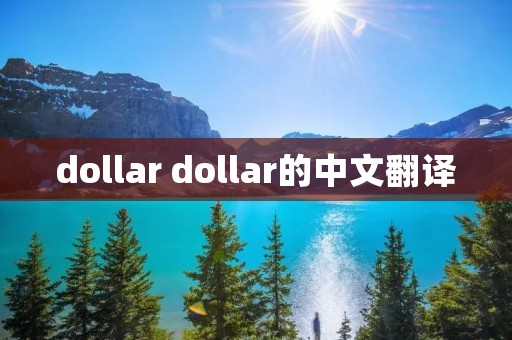 dollar dollar的中文翻译