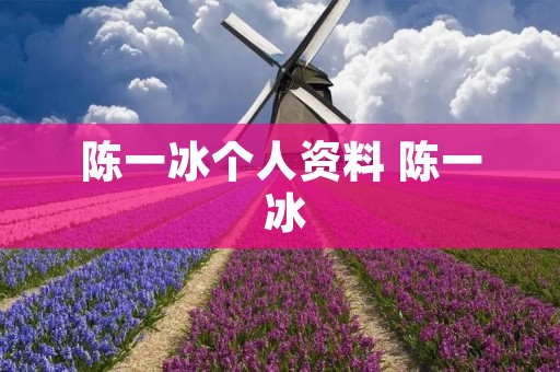 陈一冰个人资料 陈一 冰 陈一冰个人资料 陈一 冰