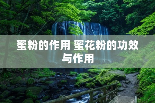 蜜粉的作用 蜜花粉的功效与作用