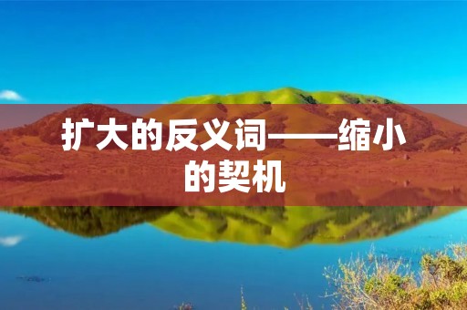 扩大的反义词——缩小的契机
