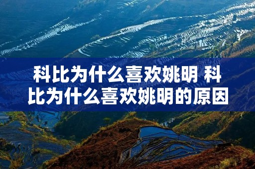 科比为什么喜欢姚明 科比为什么喜欢姚明的原因 科比为什么喜欢姚明 科比为什么喜欢姚明的原因