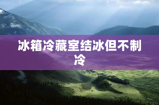 冰箱冷藏室结冰但不制冷：原因与解决方法