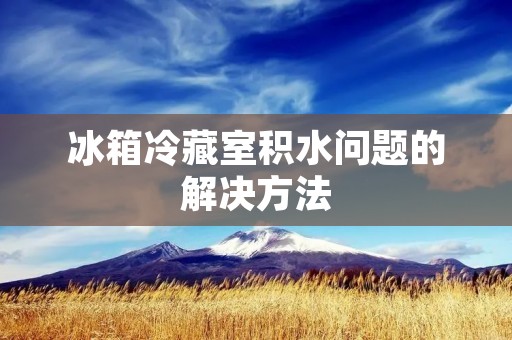 冰箱冷藏室积水问题的解决方法