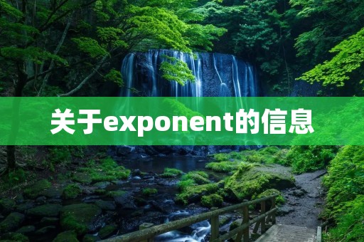 关于exponent的信息 关于exponent的信息